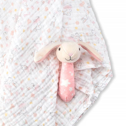 Little Linen Muslin Wrap &amp; Crinkle Toy