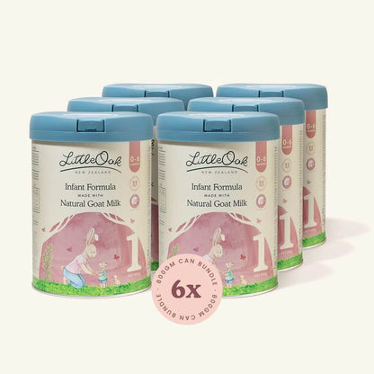 LittleOak 6x 800gm Can Bundle - Natural Goat Milk Infant Formula