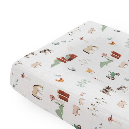 Little Unicorn Muslin Change Pad Cover