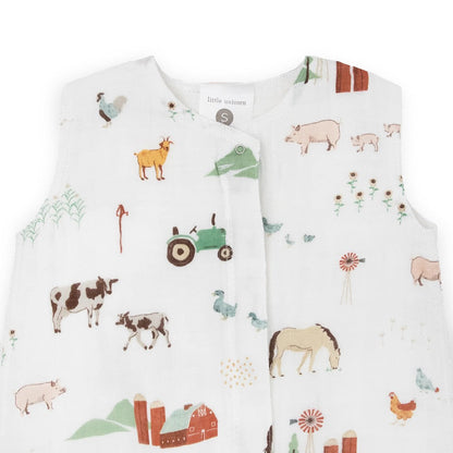 Little Unicorn Cotton Muslin Sleeping Bag Farmyard