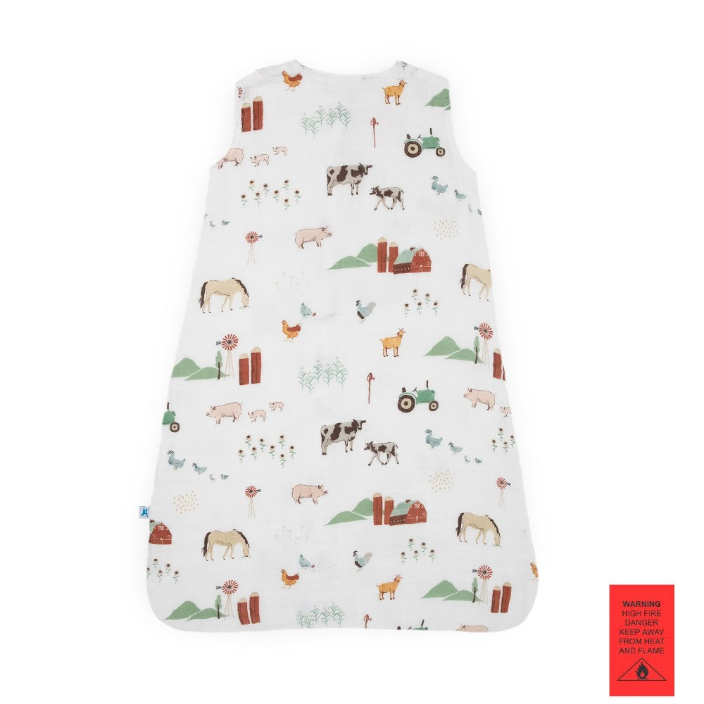 Little Unicorn Cotton Muslin Sleeping Bag Farmyard