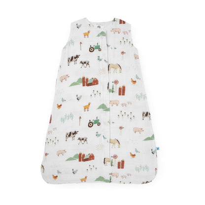 Little Unicorn Cotton Muslin Sleeping Bag Farmyard