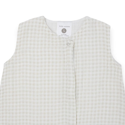 Little Unicorn Cotton Muslin Sleeping Bag Tan Gingham