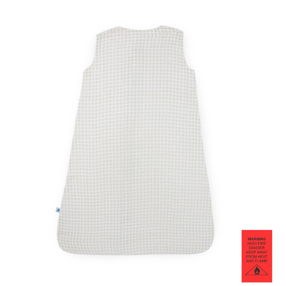 Little Unicorn Cotton Muslin Sleeping Bag Tan Gingham