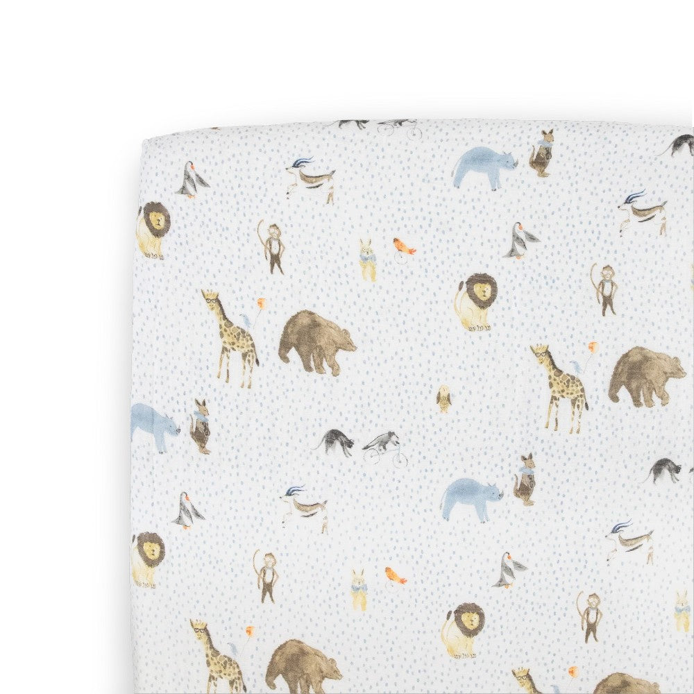 Little Unicorn Cotton Muslin Fitted Cot Sheet