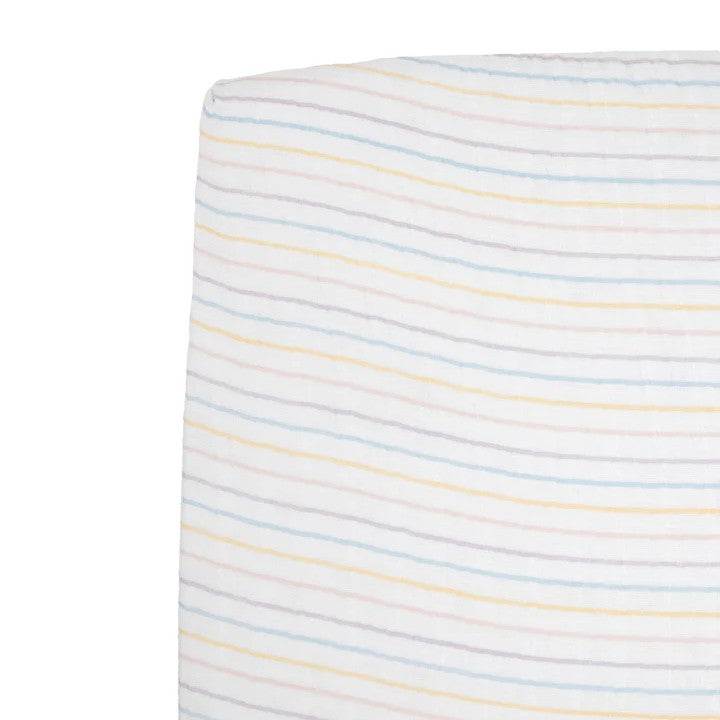 Little Unicorn Cotton Muslin Fitted Cot Sheet