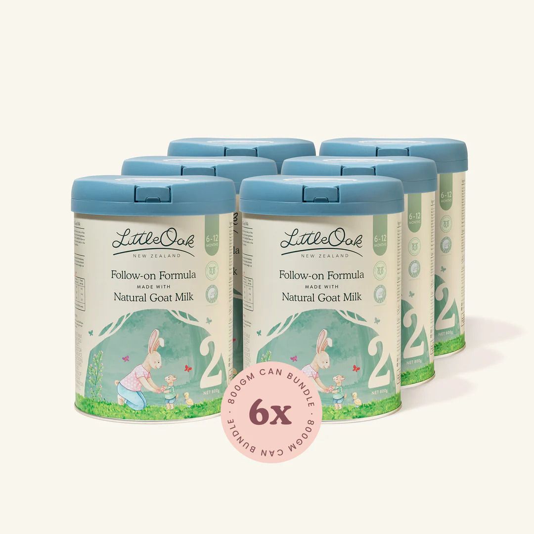 LittleOak 6x 800g Can Bundle - Natural Goat Milk Follow-on Formula