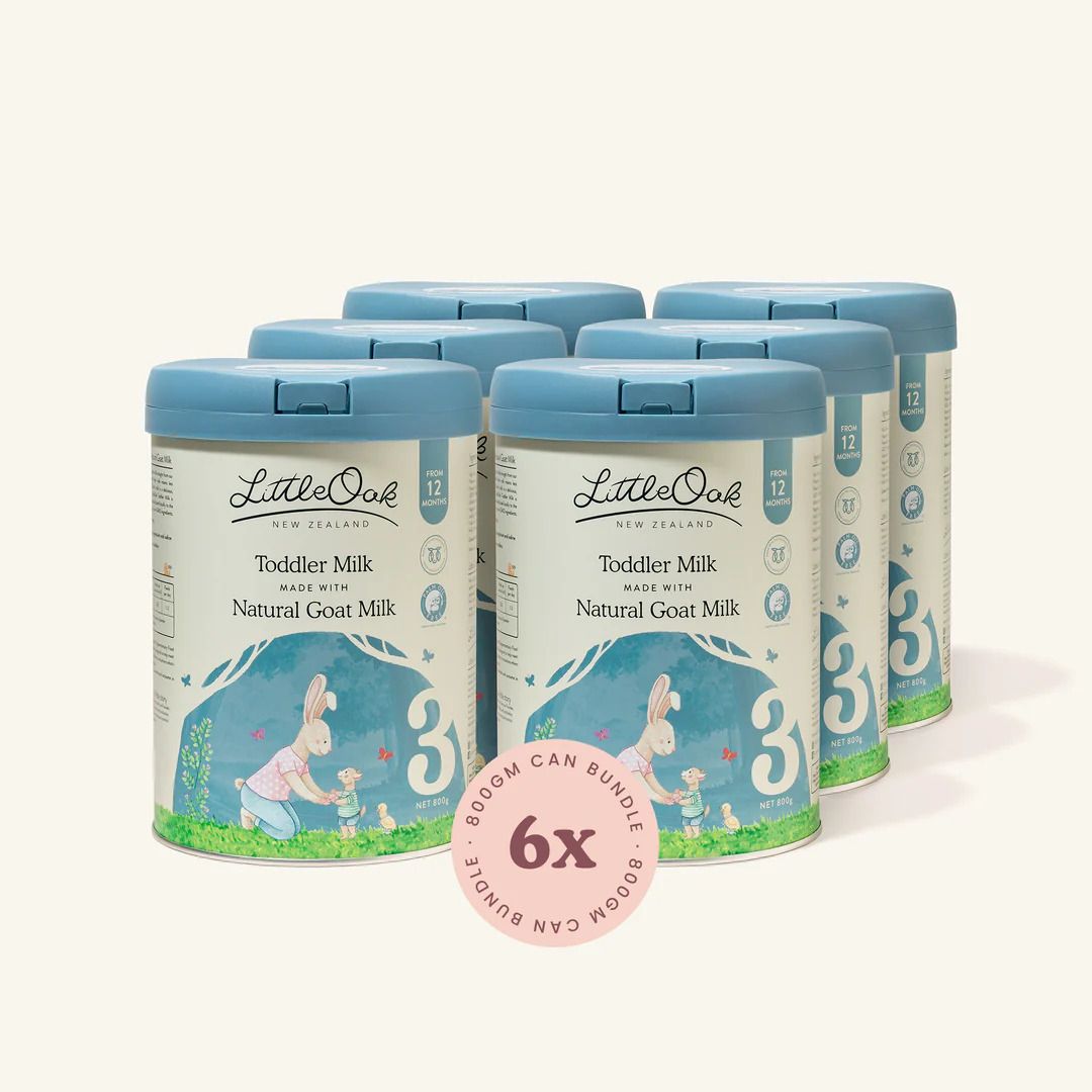 LittleOak 6x 800g Can Bundle - Natural Goat Milk Toddler Milk