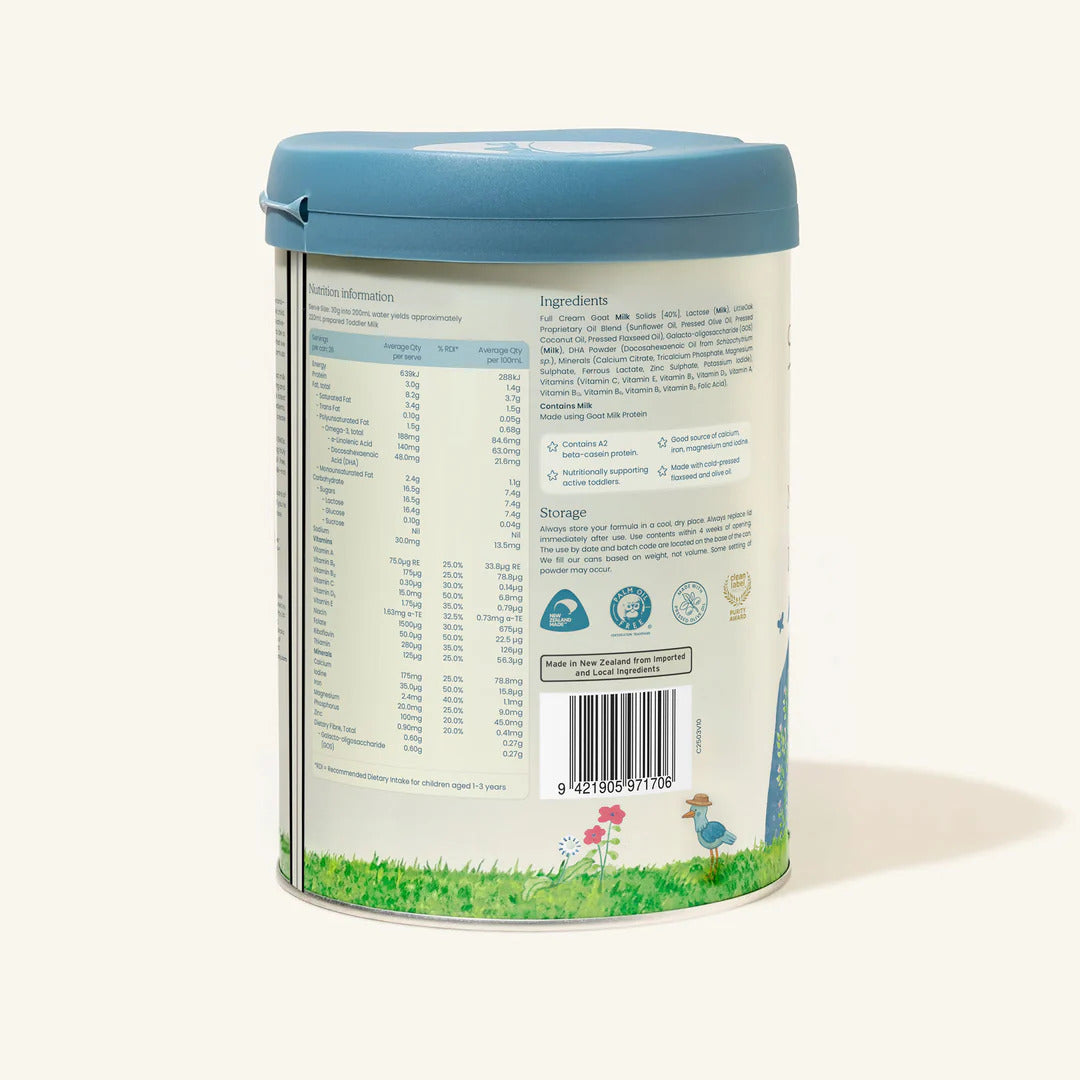 LittleOak Natural Goat Milk Toddler Milk with Olive Oil Can 800g (Stage 3/1-4y)