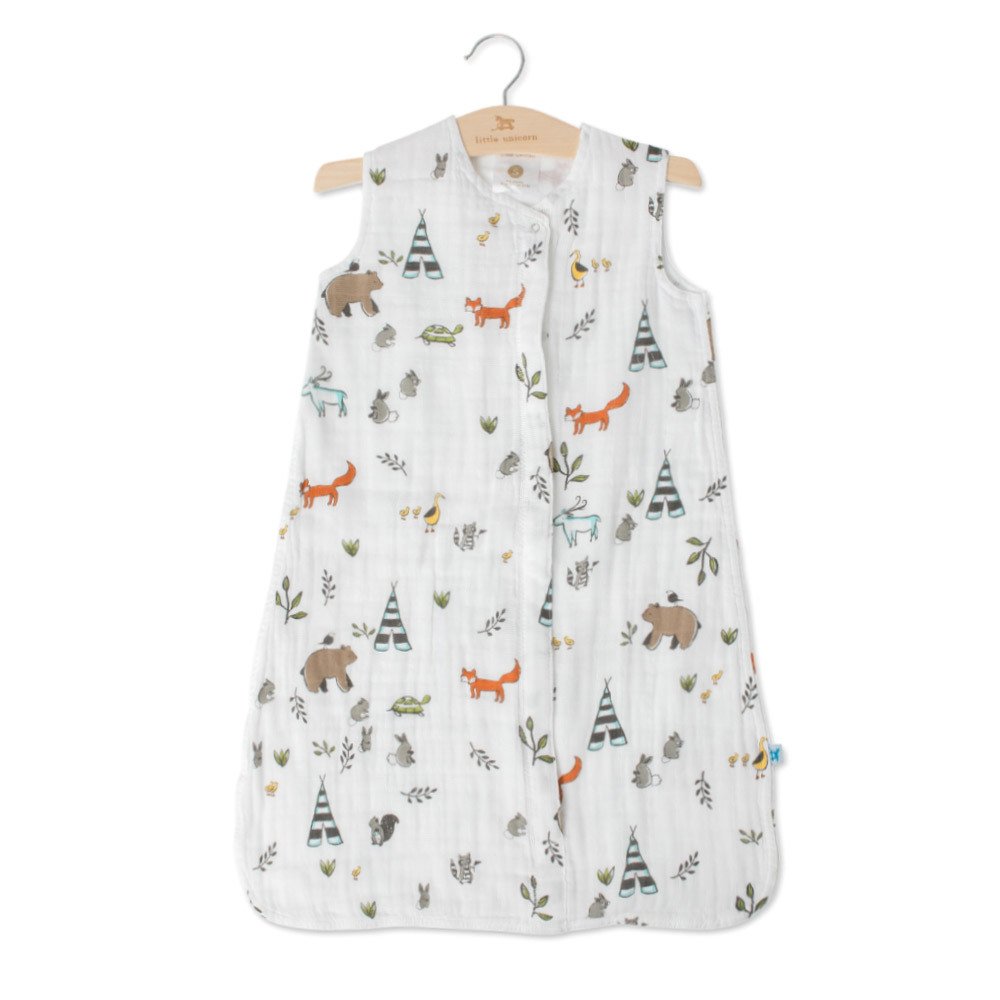 Little Unicorn Cotton Muslin Sleeping Bag Forest Friends