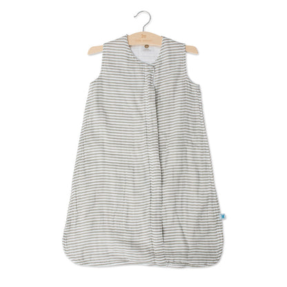 Little Unicorn Cotton Muslin Sleeping Bag Grey Stripe