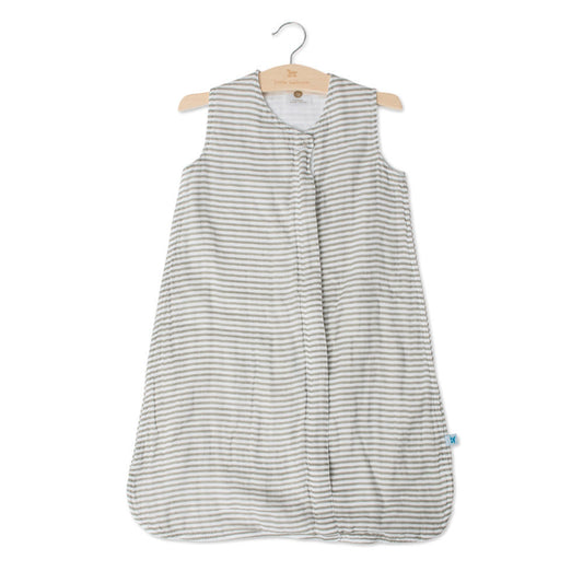 Little Unicorn Cotton Muslin Sleeping Bag Grey Stripe