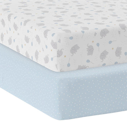 Living Textiles 2pk Cot Fitted Sheets Mason - Clearance