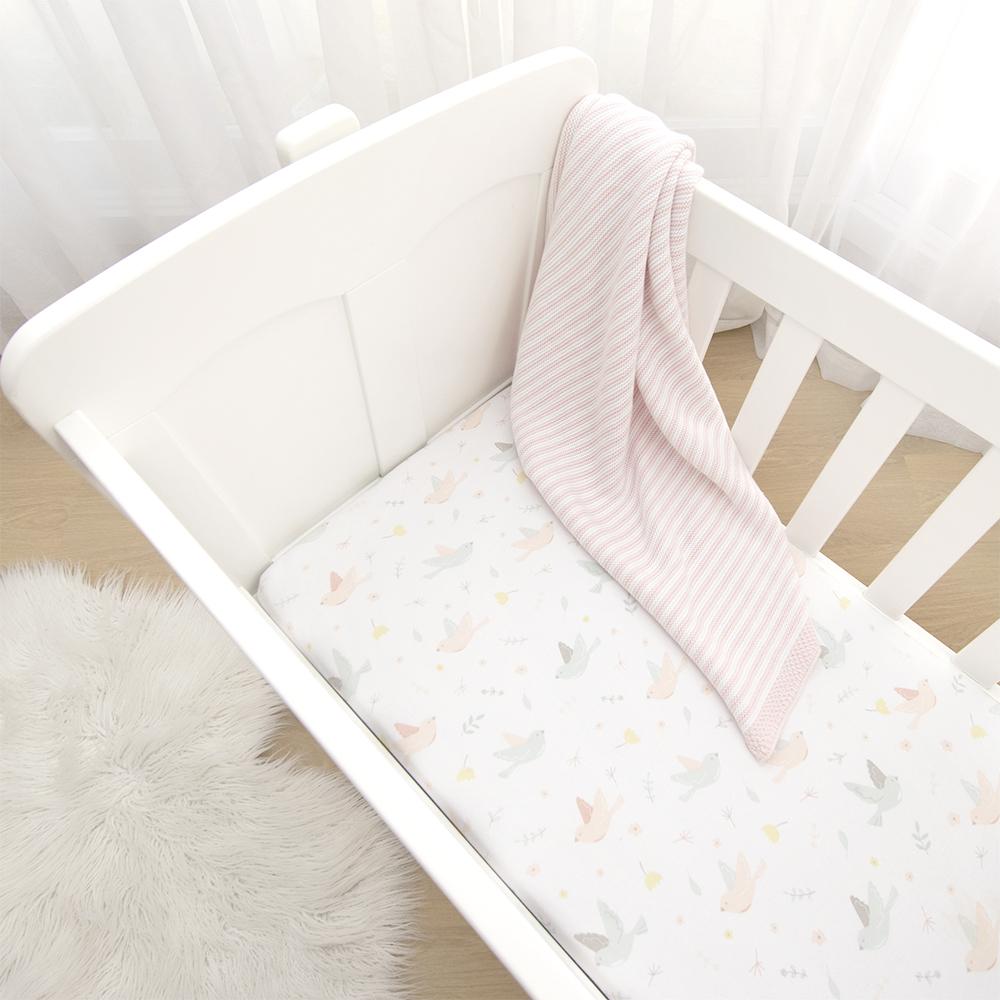 Living Textiles Bassinet Fitted Sheets 2pk Ava - Clearance