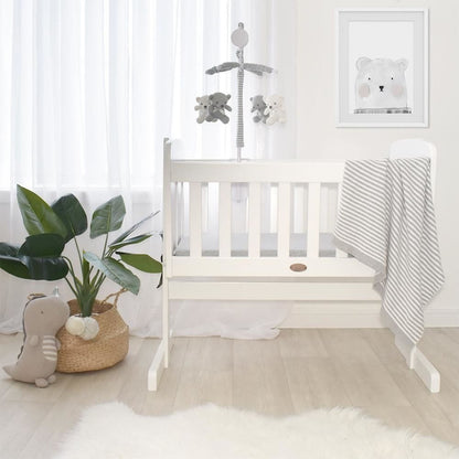 Living Textiles Grey Bear Cot Musical Mobile - Clearance