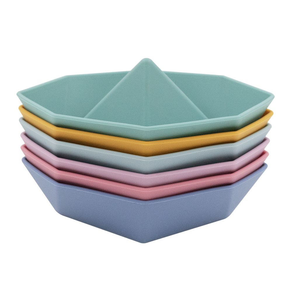 Living Textiles Playground Silicone Origami Bath Boats 6pk