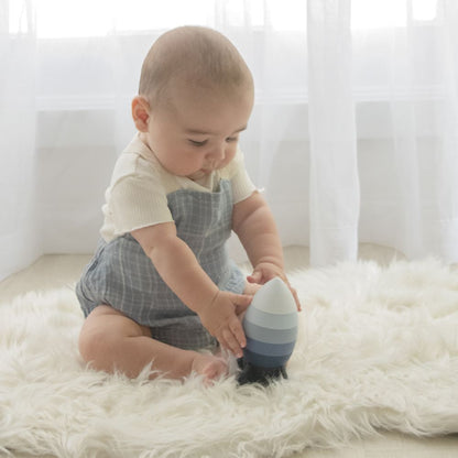 Living Textiles Playground Silicone Rocket Stacking Puzzle