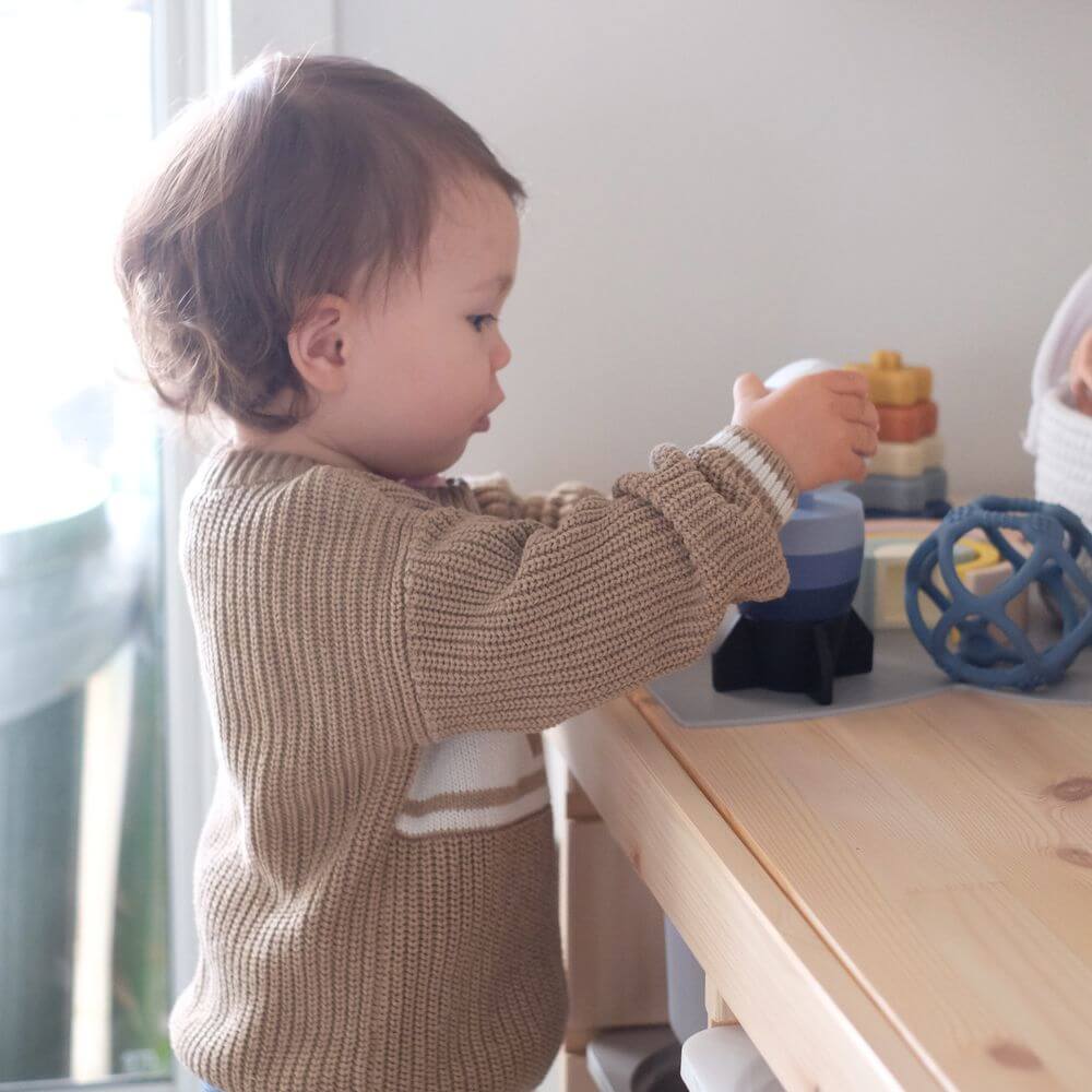 Living Textiles Playground Silicone Rocket Stacking Puzzle