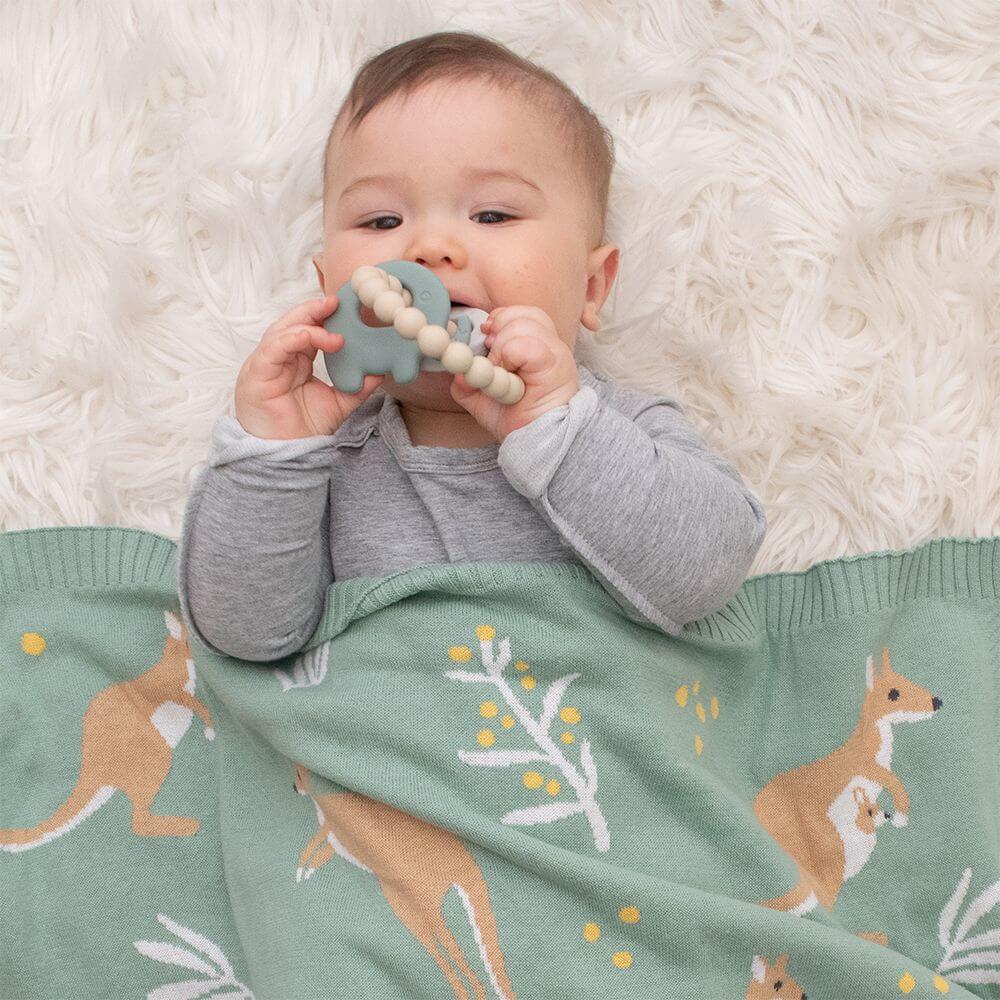 Living Textiles Playground Silicone Elephant Teether