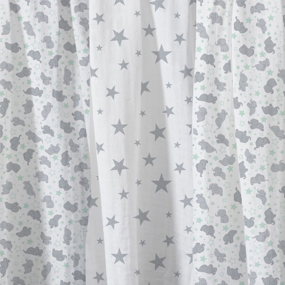 Little Linen Muslin Baby Wrap 3pk