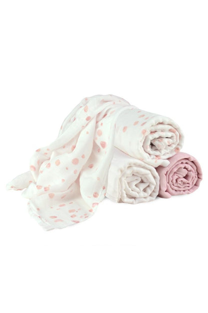 Little Bamboo Muslin Baby Wraps 3pk