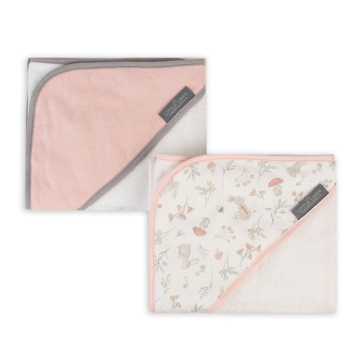 Little Linen Hooded Towel 2pk