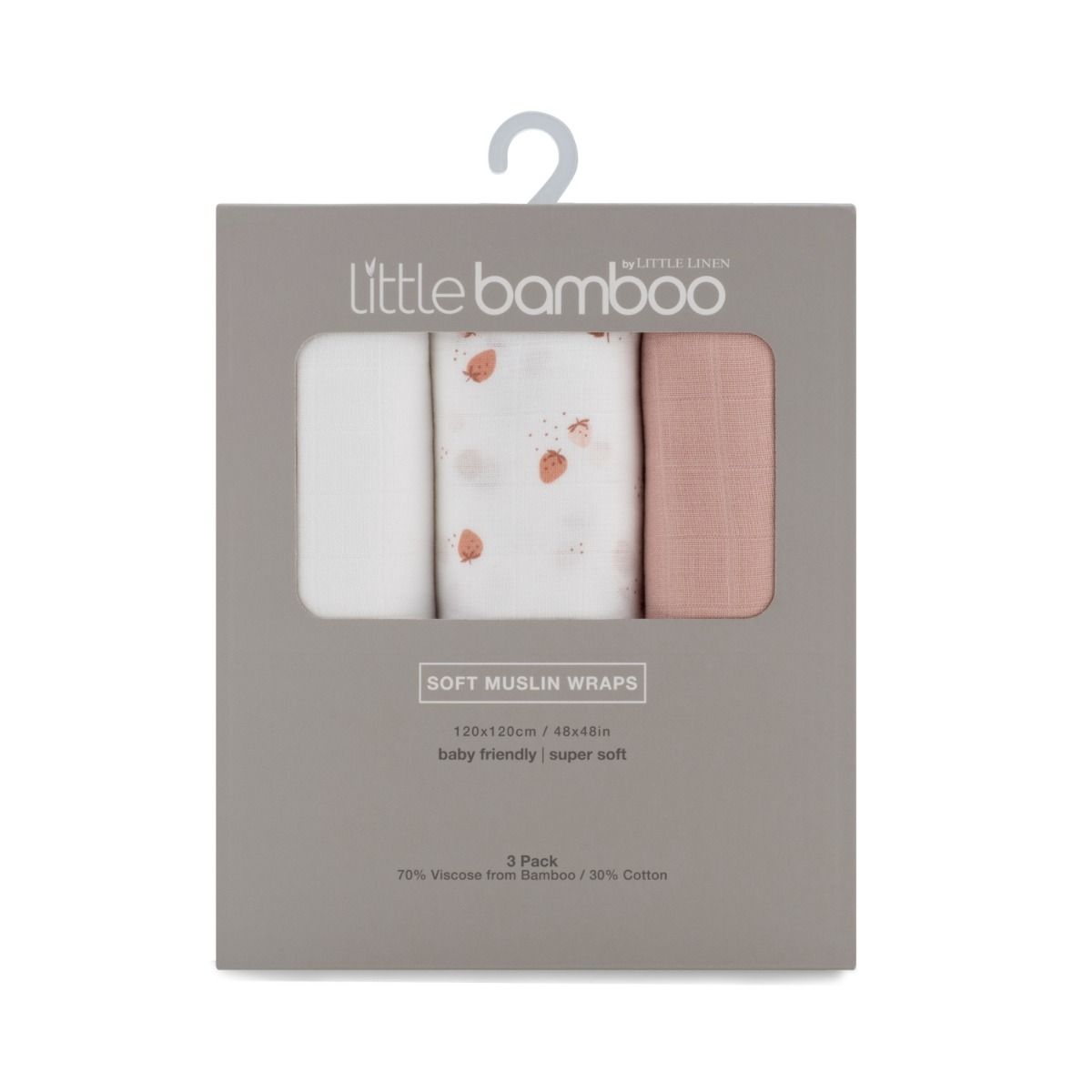 Little Bamboo Muslin Baby Wraps 3pk