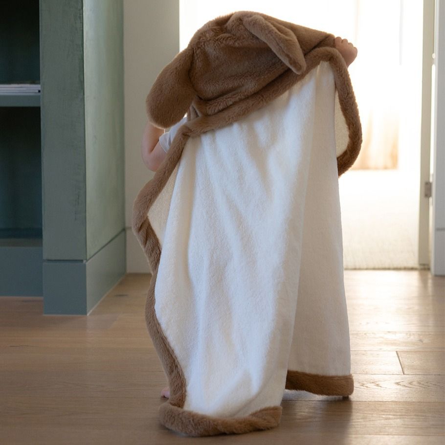 Little Linen Plush Hooded Towel