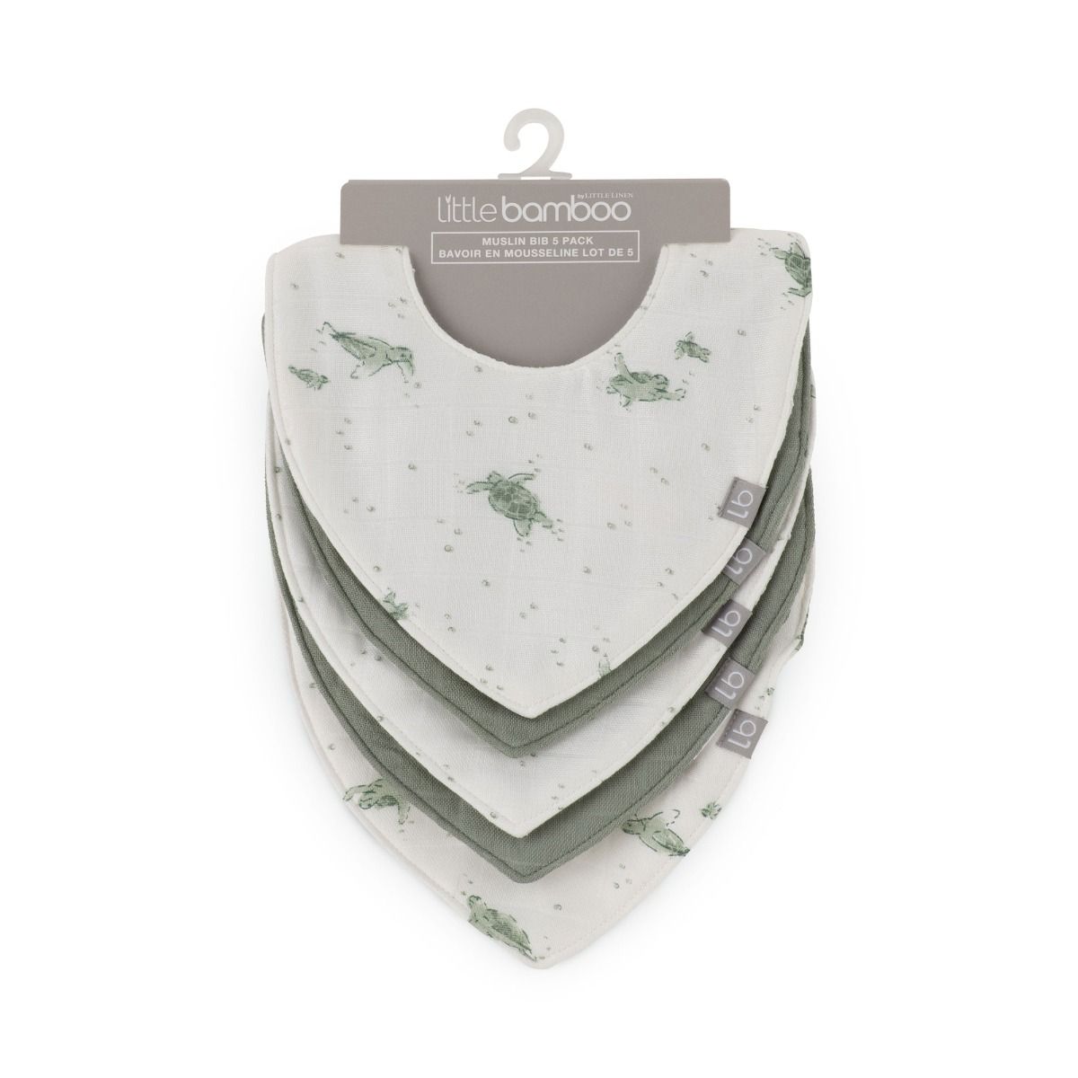 Little Bamboo Muslin Bib 5pk