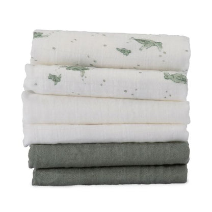 Little Bamboo Muslin Wash Cloths 6pk
