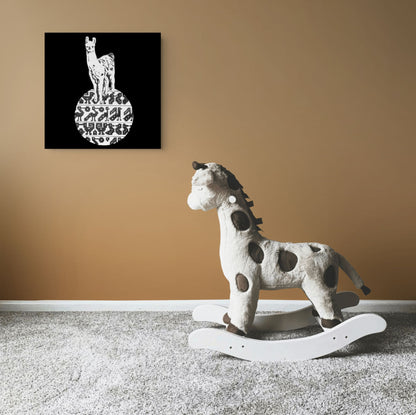 Ink Boss Art Baby Animals Llama Black & White