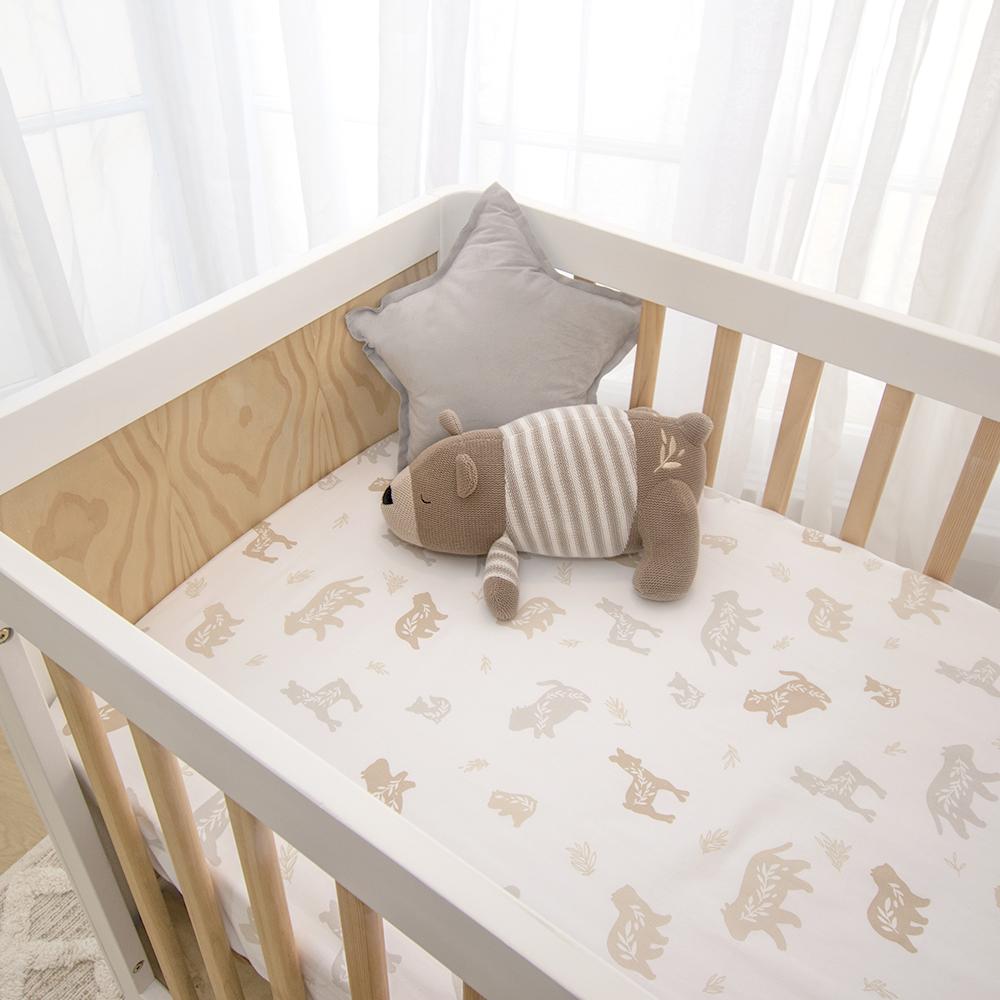 Lolli Living Cot Fitted Sheet - Bosco Bear