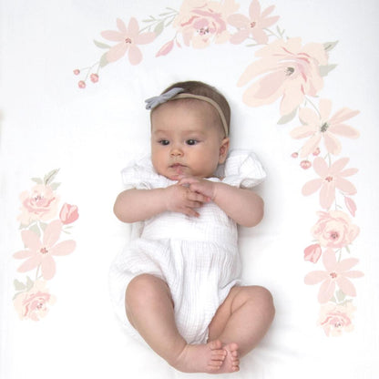 Lolli Living Cot Fitted Sheet Meadow Floral Bouquet