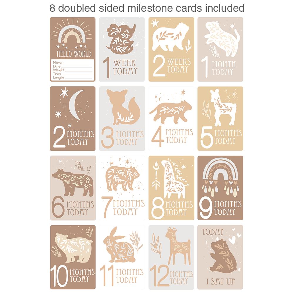 Lolli Living Play Mat + Milestone Cards - Bosco Bear