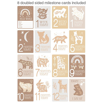 Lolli Living Play Mat + Milestone Cards - Bosco Bear