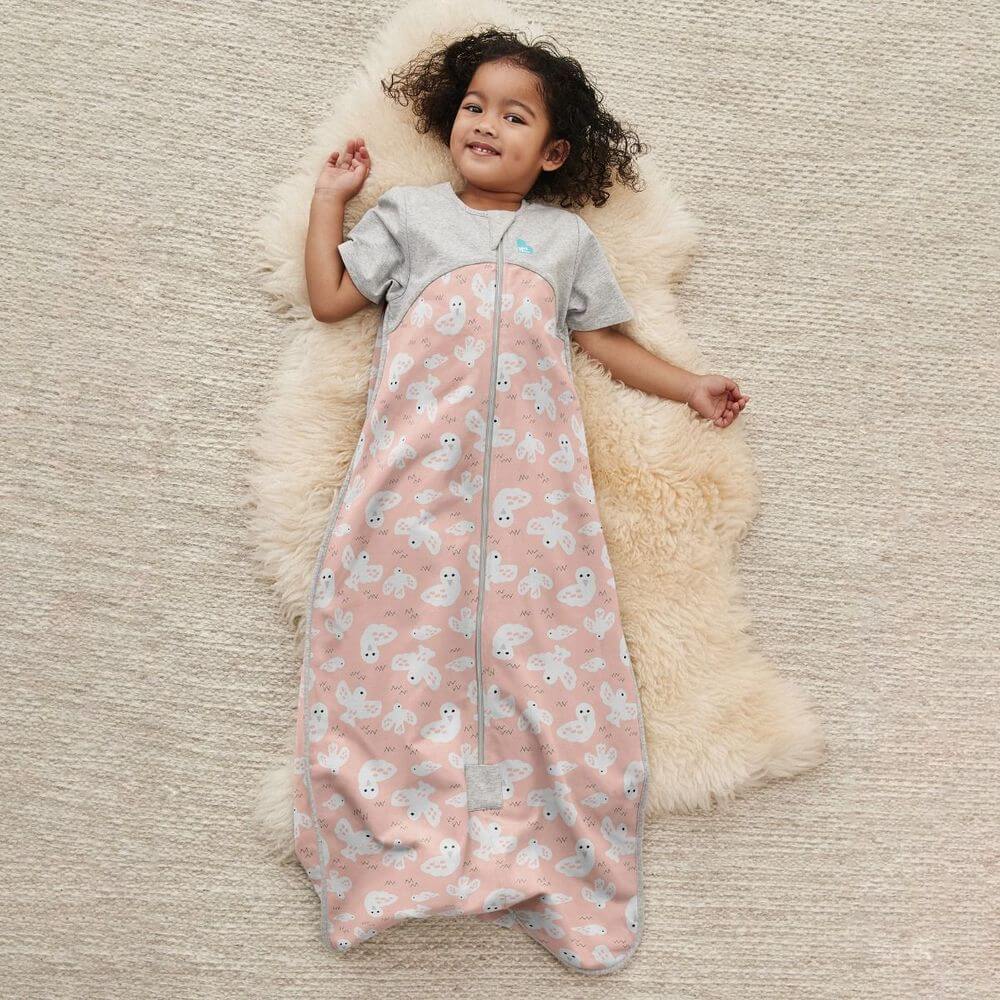 Love to Dream Organic Sleep Bag 1.0 TOG Pink Doves