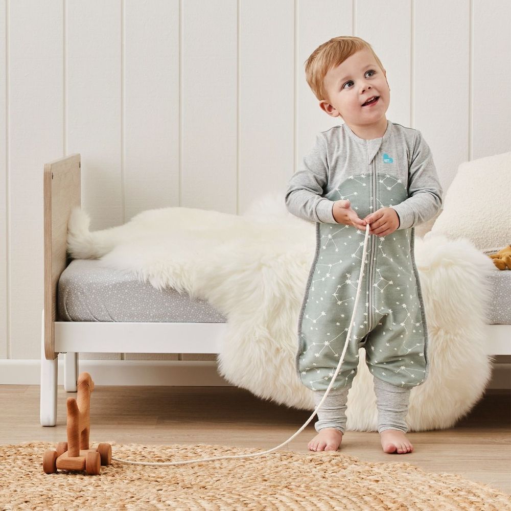 Love To Dream Organic Sleep Suit Long Sleeve Olive Stellar