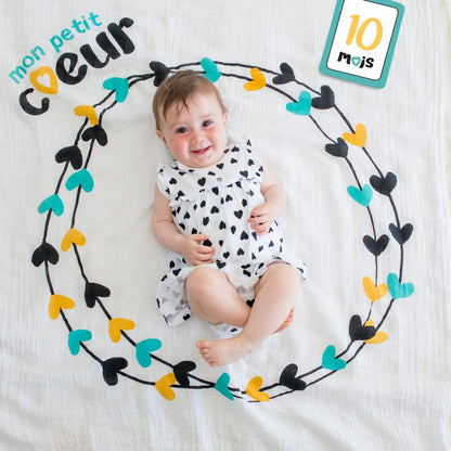 Lulujo Baby’s First Year Milestone Cards and Blanket Set