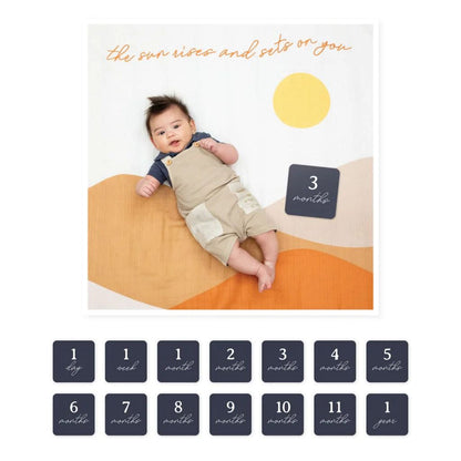 Lulujo Baby’s First Year Milestone Cards and Blanket Set