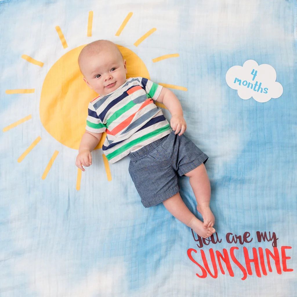 Lulujo Baby’s First Year Milestone Cards and Blanket Set