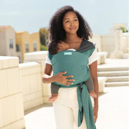 Moby Reversible Baby Wrap - Jade/Grey