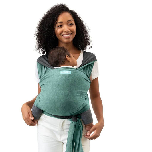 Moby Reversible Baby Wrap - Jade/Grey