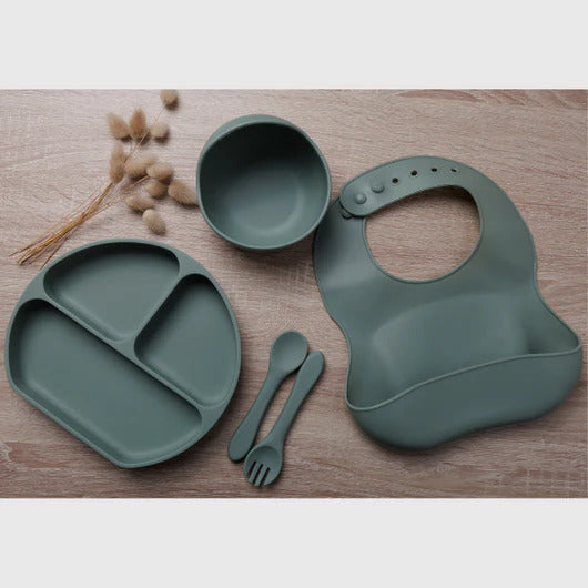Moose Silicone Baby Feeding Set