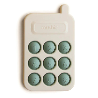 Mushie Phone Press Toy - Cambridge Blue