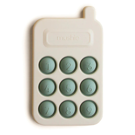 Mushie Phone Press Toy - Cambridge Blue