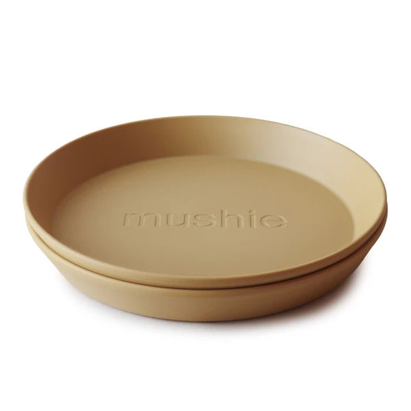 Mushie Round Dinnerware Plates 2pk