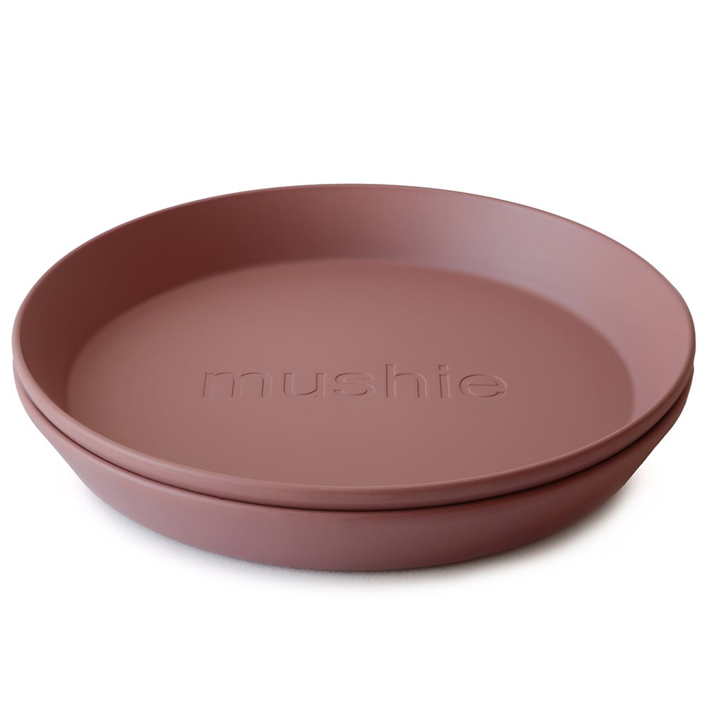 Mushie Round Dinnerware Plates 2pk