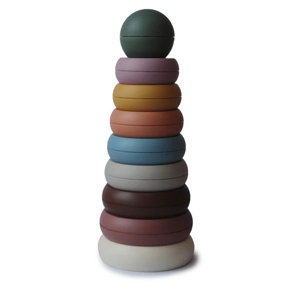 Mushie Stacking Rings Tower Toy