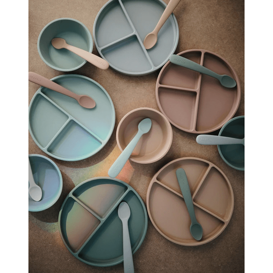 Mushie Silicone Suction Divided Plate