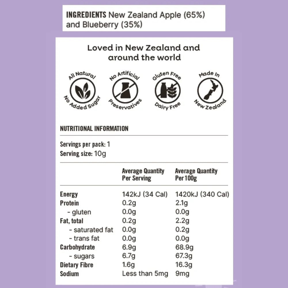 NaturKidz Fruit Crispz - Apple Sticks & Blueberry - 10g